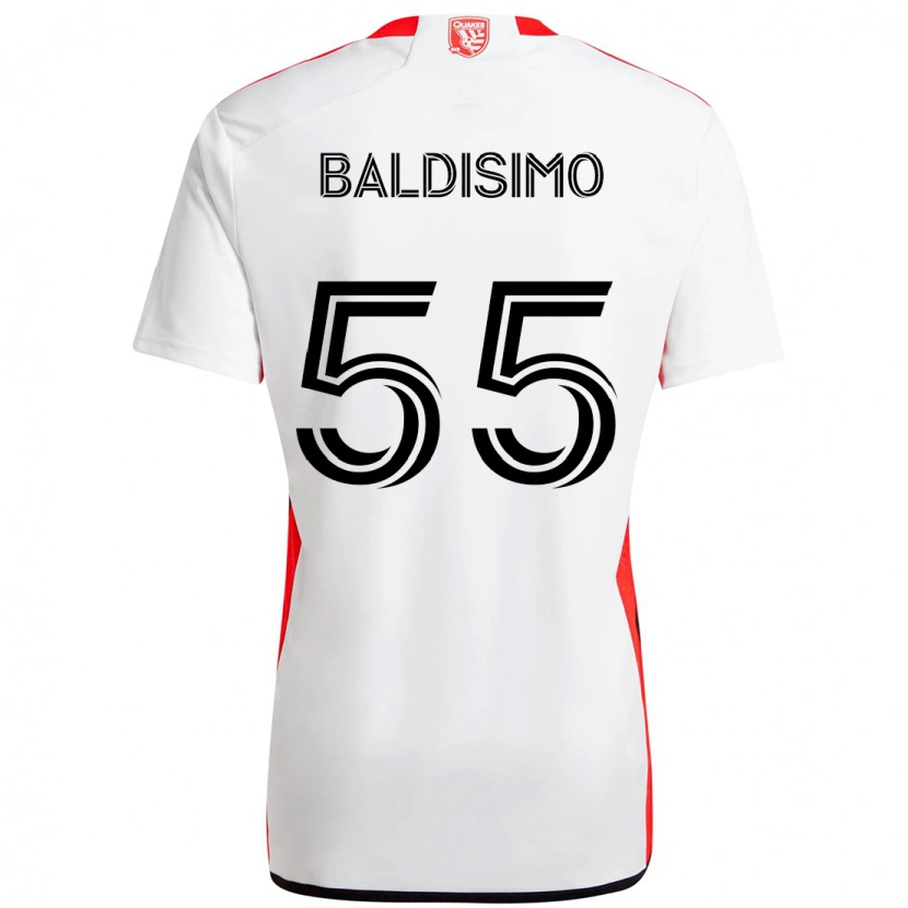 Danxen Men Michael Baldisimo #55 White Red Away Jersey 2025/26 T-Shirt