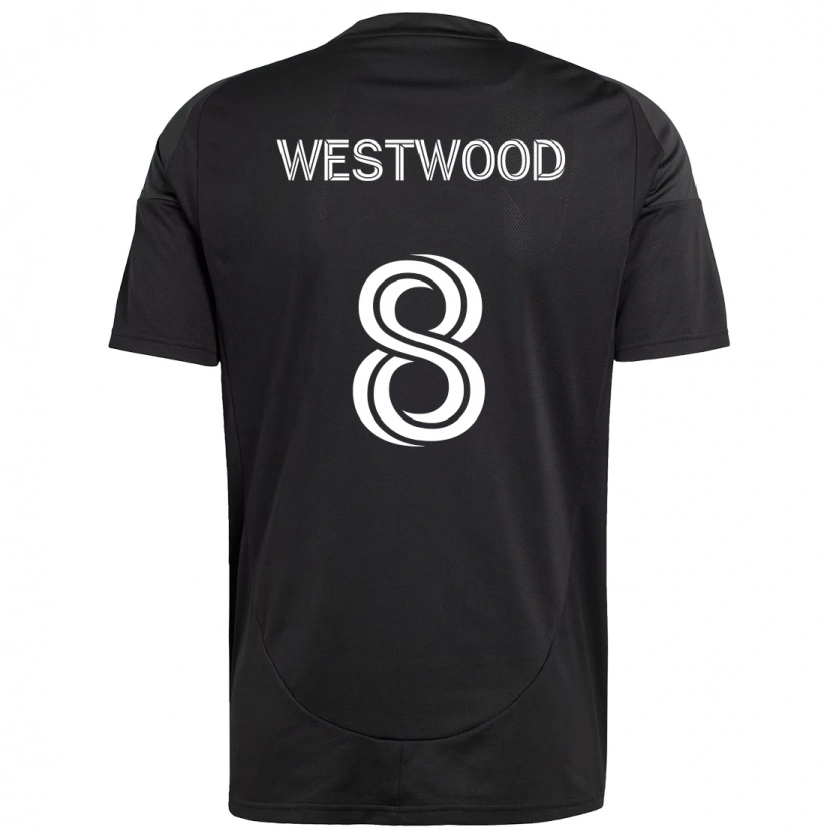 Danxen Men Ashley Westwood #8 Black White Away Jersey 2025/26 T-Shirt