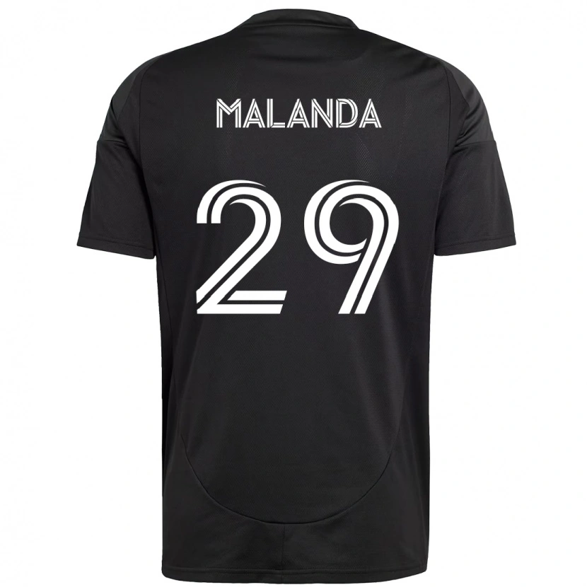 Danxen Men Adilson Malanda #29 Black White Away Jersey 2025/26 T-Shirt