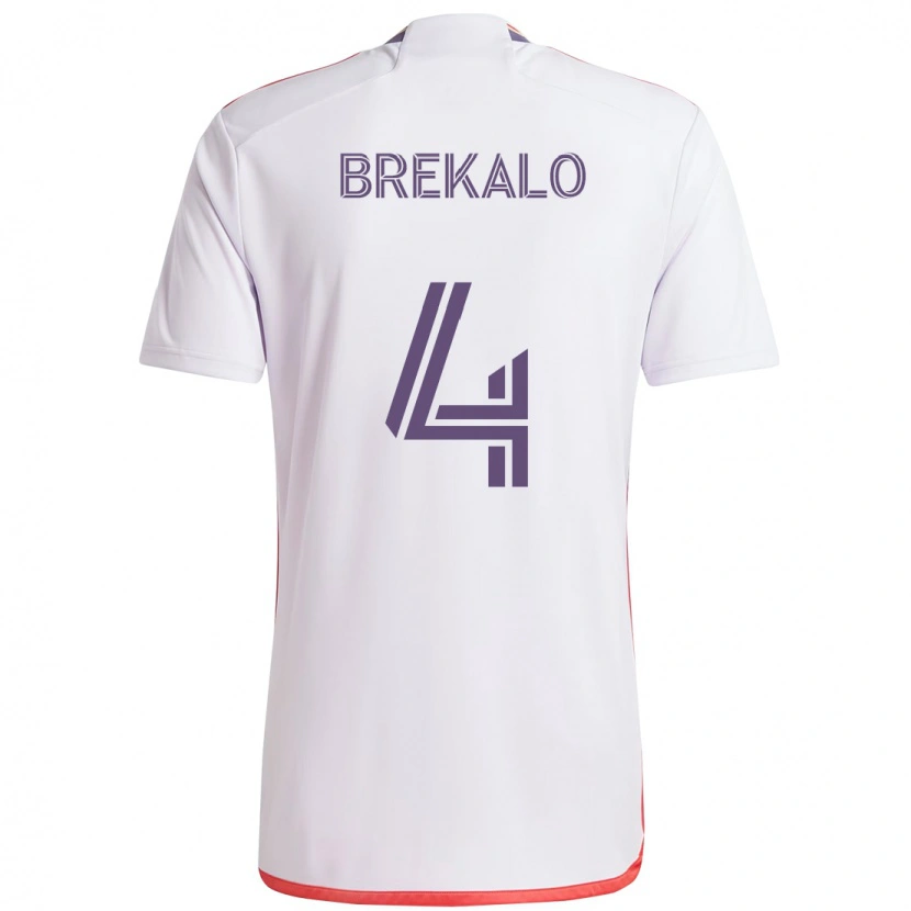 Danxen Men David Brekalo #4 White Purple Away Jersey 2025/26 T-Shirt