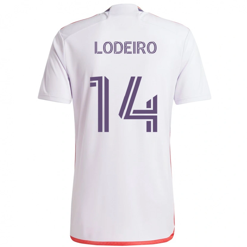 Danxen Men Nicolás Lodeiro #14 White Purple Away Jersey 2025/26 T-Shirt
