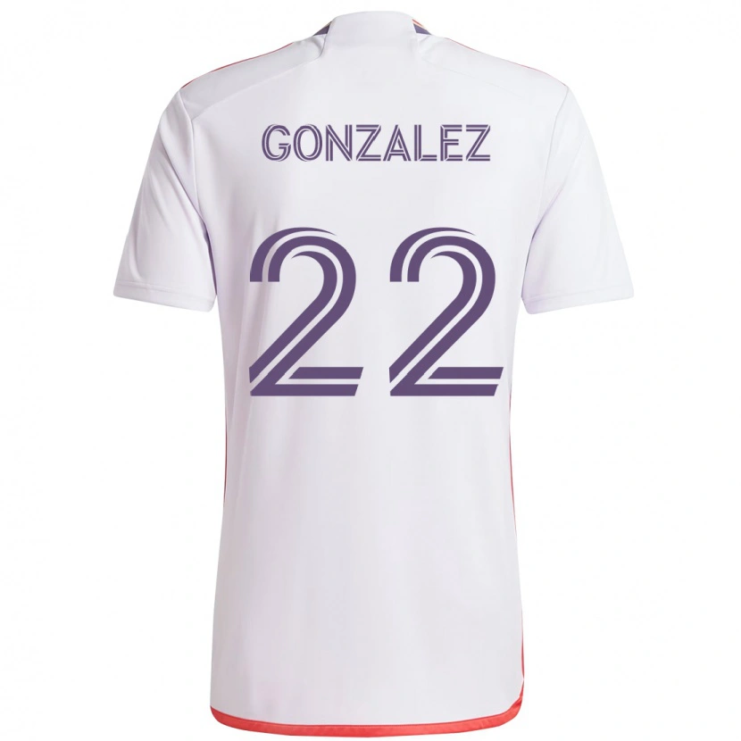 Danxen Men Gastón González #22 White Purple Away Jersey 2025/26 T-Shirt