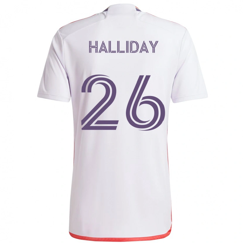 Danxen Men Michael Halliday #26 White Purple Away Jersey 2025/26 T-Shirt