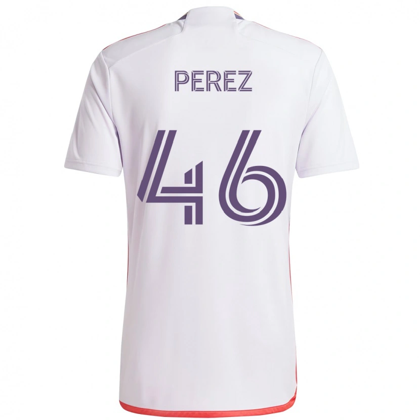 Danxen Men Franco Pérez #46 White Purple Away Jersey 2025/26 T-Shirt