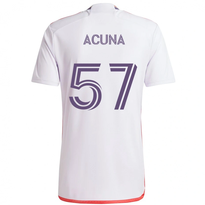 Danxen Men Cristofer Acuña #57 White Purple Away Jersey 2025/26 T-Shirt