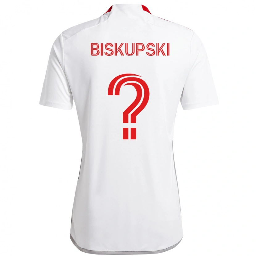 Danxen Men Philip Biskupski #0 White Red Away Jersey 2025/26 T-Shirt