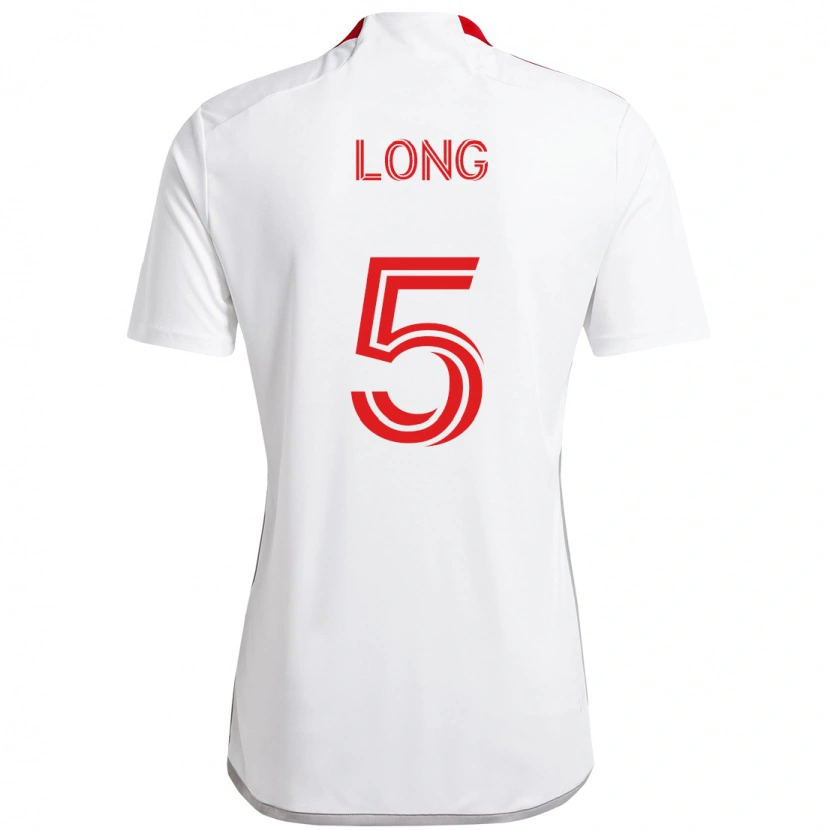 Danxen Men Kevin Long #5 White Red Away Jersey 2025/26 T-Shirt
