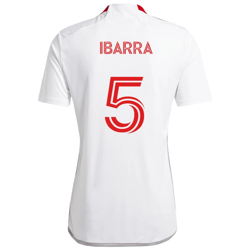 Danxen Men Franco Ibarra #5 White Red Away Jersey 2025/26 T-Shirt
