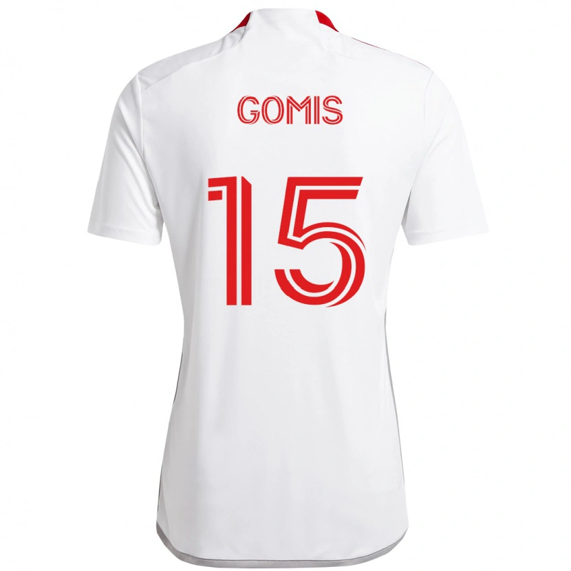 Danxen Men Nicksoen Gomis #15 White Red Away Jersey 2025/26 T-Shirt