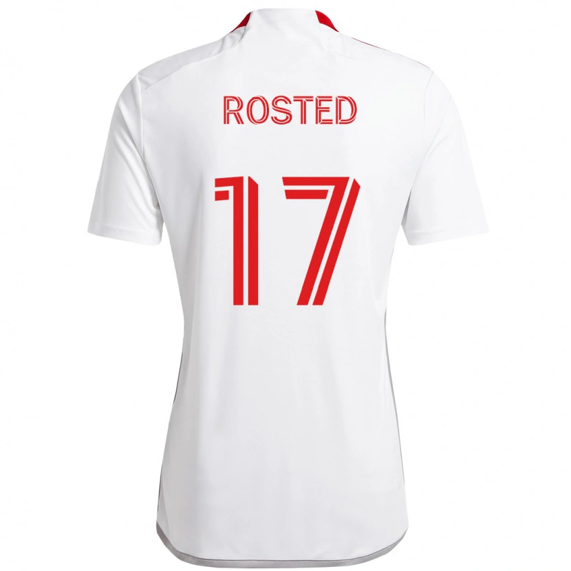 Danxen Men Sigurd Rosted #17 White Red Away Jersey 2025/26 T-Shirt