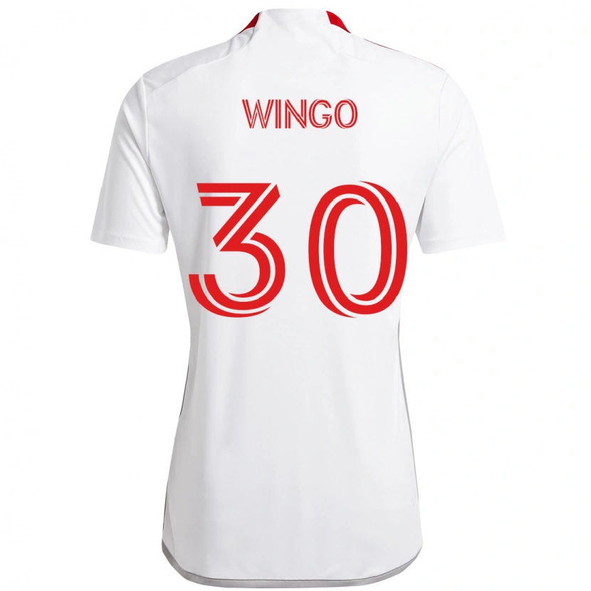 Danxen Men Henry Wingo #30 White Red Away Jersey 2025/26 T-Shirt