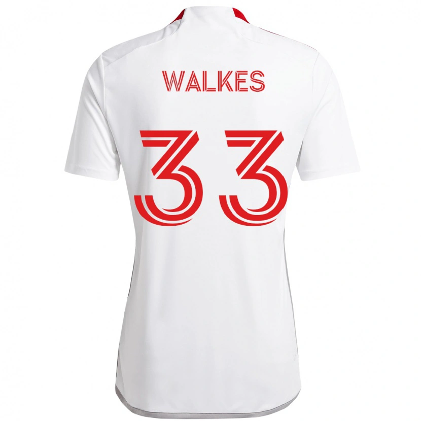 Danxen Men Reshaun Walkes #33 White Red Away Jersey 2025/26 T-Shirt