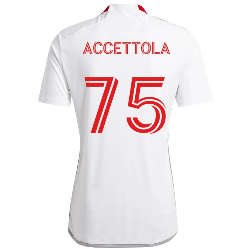 Danxen Men Luca Accettola #75 White Red Away Jersey 2025/26 T-Shirt