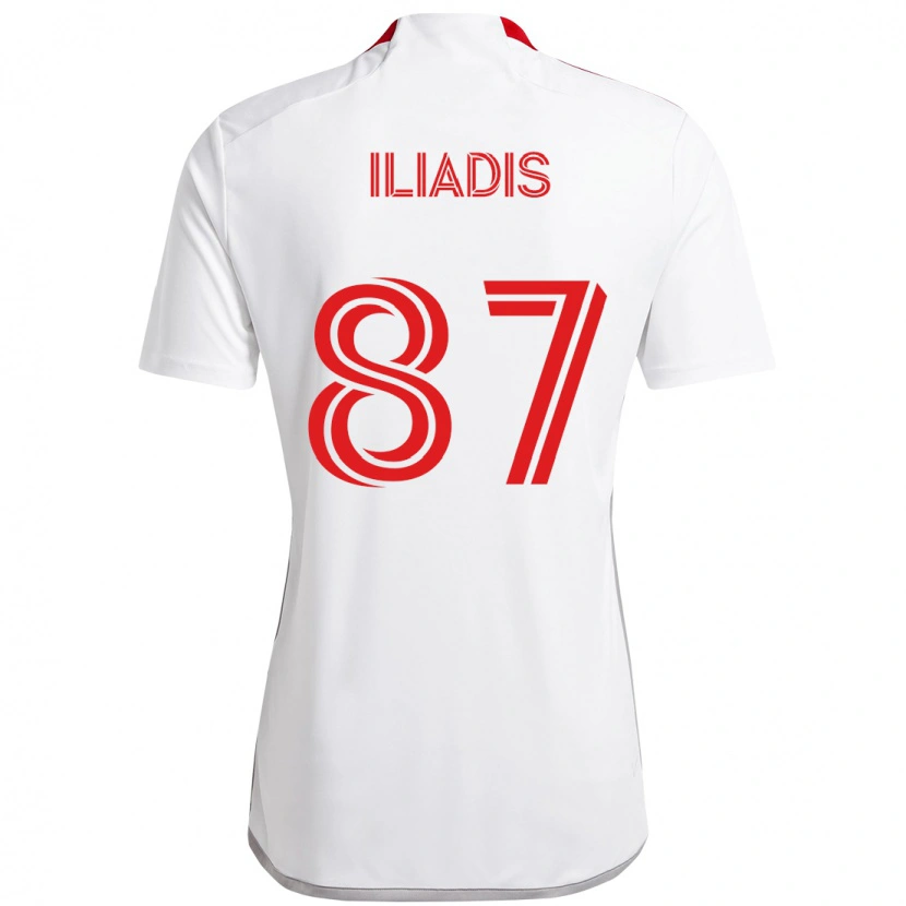 Danxen Men Costa Iliadis #87 White Red Away Jersey 2025/26 T-Shirt