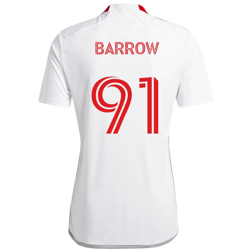 Danxen Men Dékwon Barrow #91 White Red Away Jersey 2025/26 T-Shirt