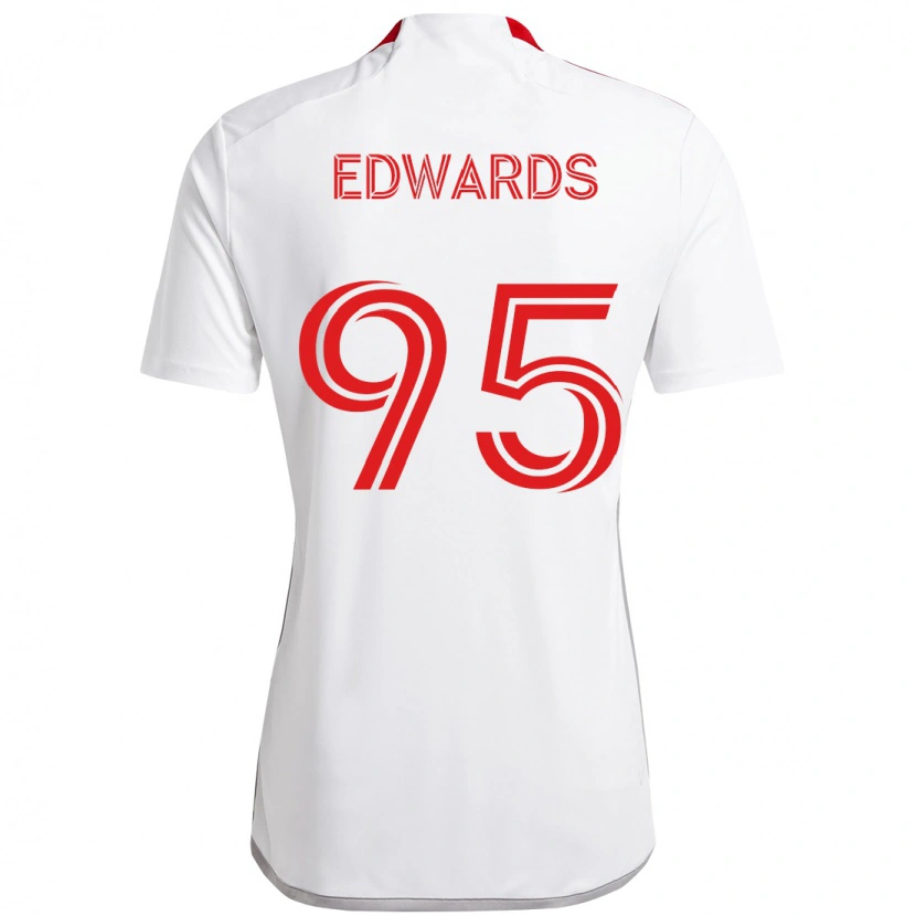 Danxen Men Nathaniel Edwards #95 White Red Away Jersey 2025/26 T-Shirt