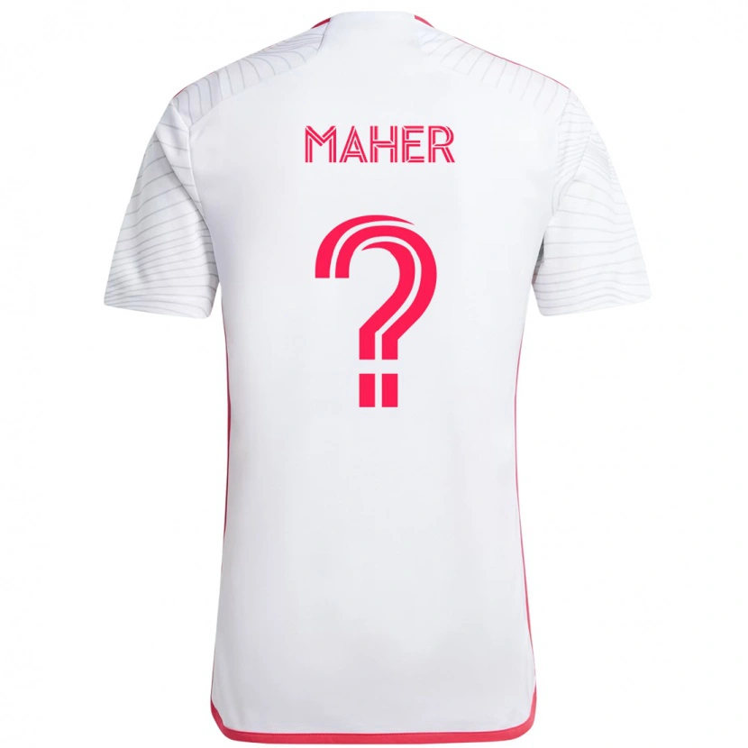 Danxen Men Josh Maher #0 White Magenta Away Jersey 2025/26 T-Shirt