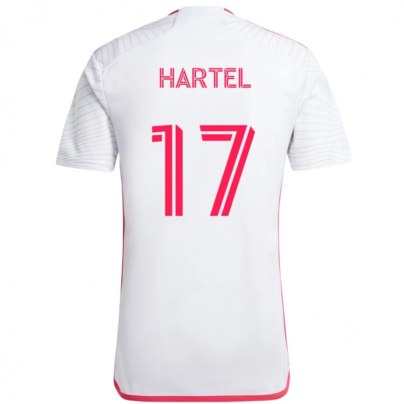 Danxen Men Marcel Hartel #17 White Magenta Away Jersey 2025/26 T-Shirt