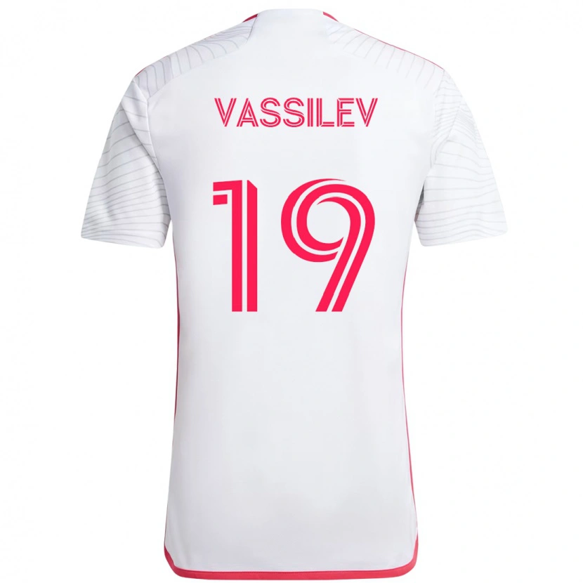 Danxen Men Indiana Vassilev #19 White Magenta Away Jersey 2025/26 T-Shirt