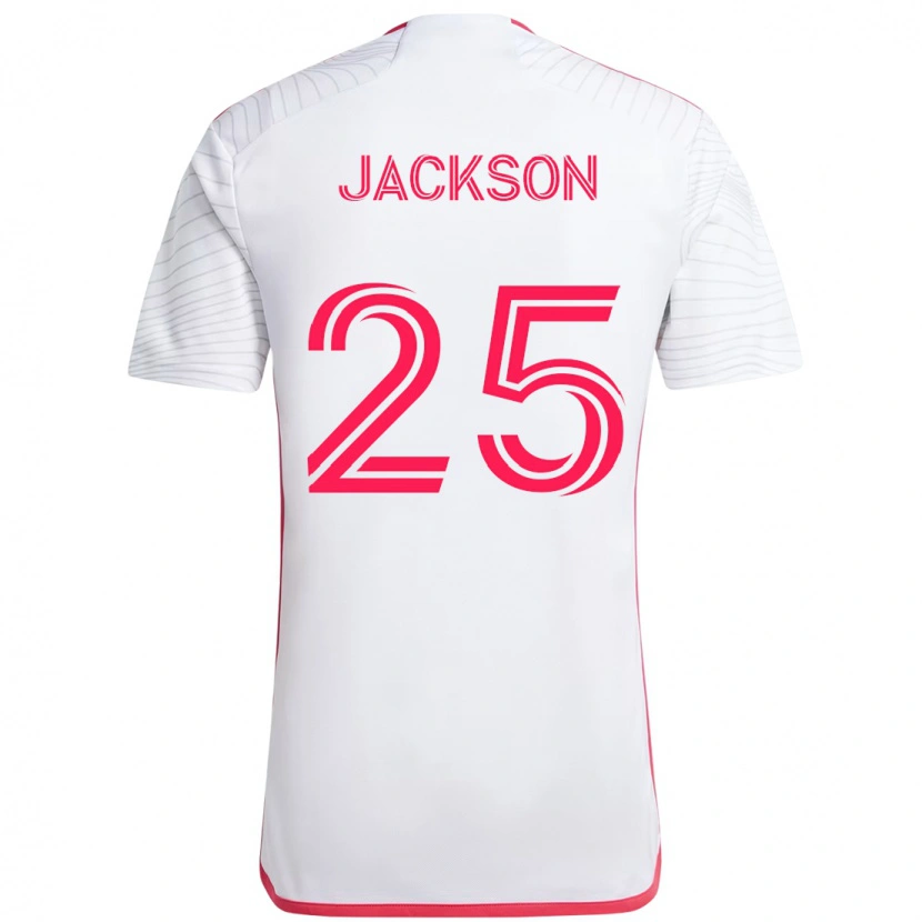 Danxen Men Aziel Jackson #25 White Magenta Away Jersey 2025/26 T-Shirt