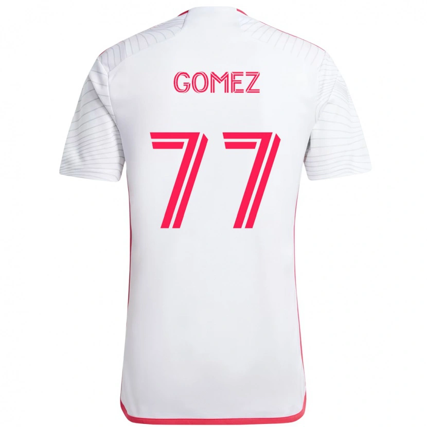 Danxen Men Sam Gomez #77 White Magenta Away Jersey 2025/26 T-Shirt