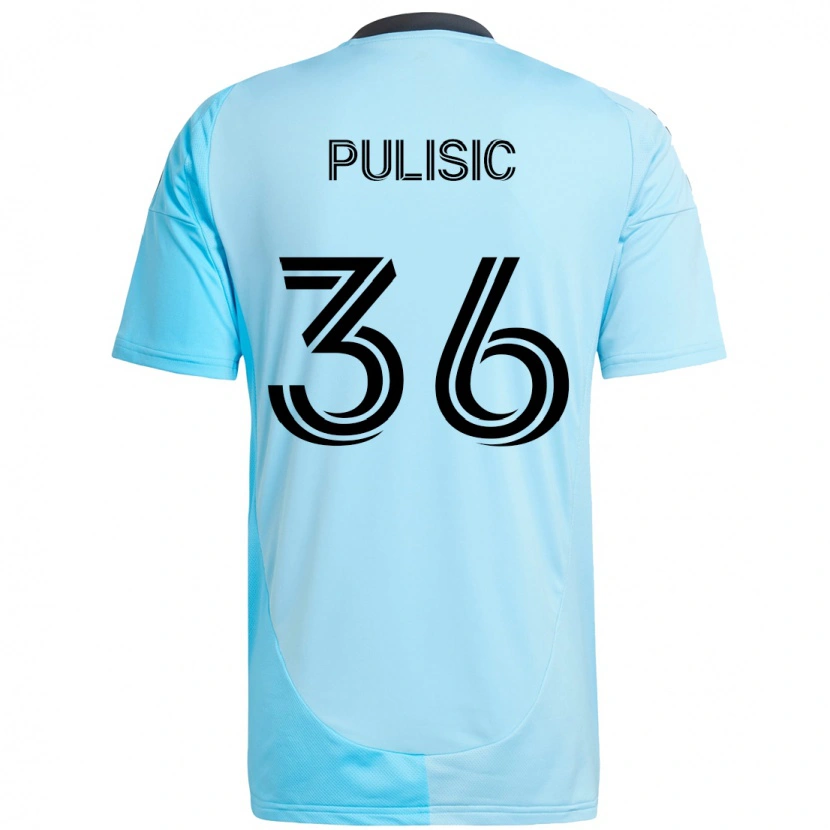 Danxen Men Will Pulisic #36 Sky Blue Away Jersey 2025/26 T-Shirt