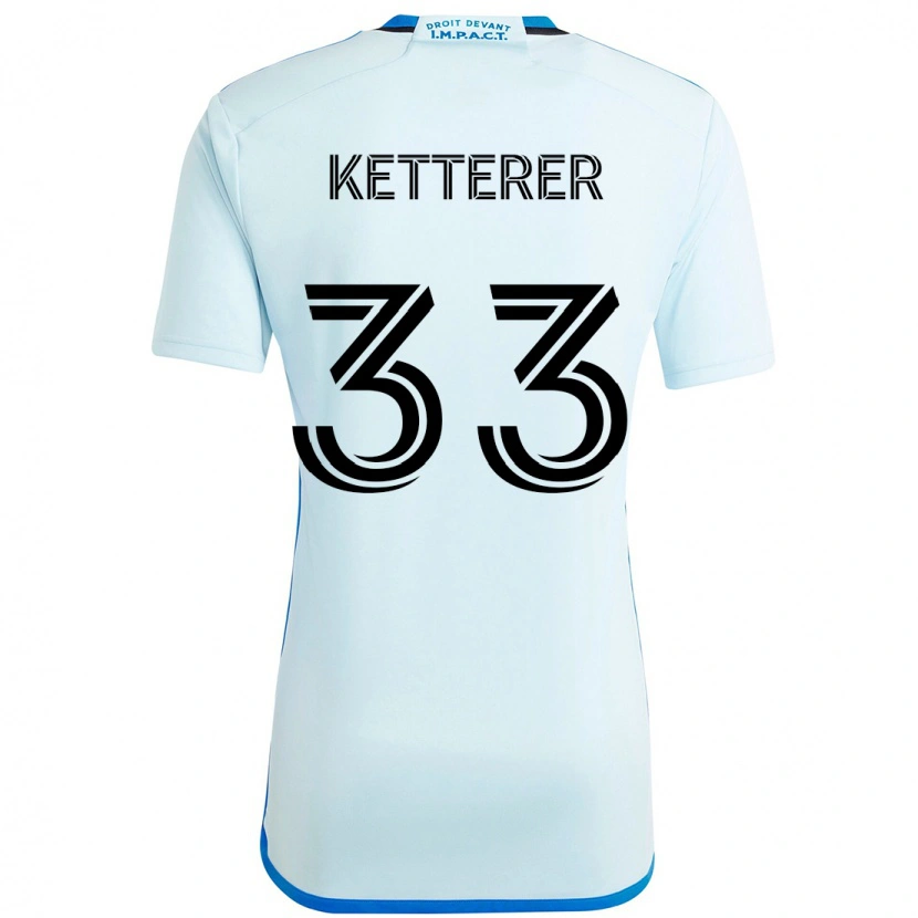 Danxen Men Logan Ketterer #33 Sky Blue Dark Blue Away Jersey 2025/26 T-Shirt