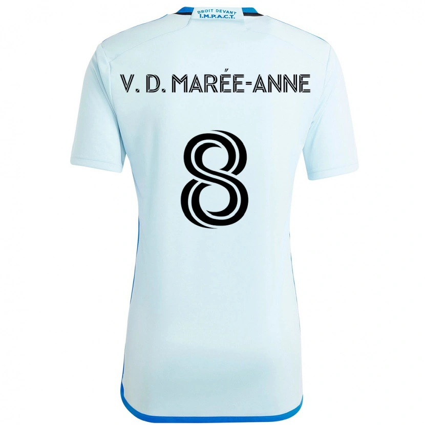 Danxen Men Van Doesburg Marée-Anne #8 Sky Blue Dark Blue Away Jersey 2025/26 T-Shirt