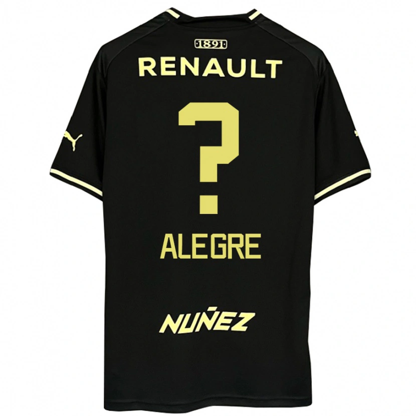 Danxen Men Ignacio Alegre #0 Black Yellow Away Jersey 2025/26 T-Shirt