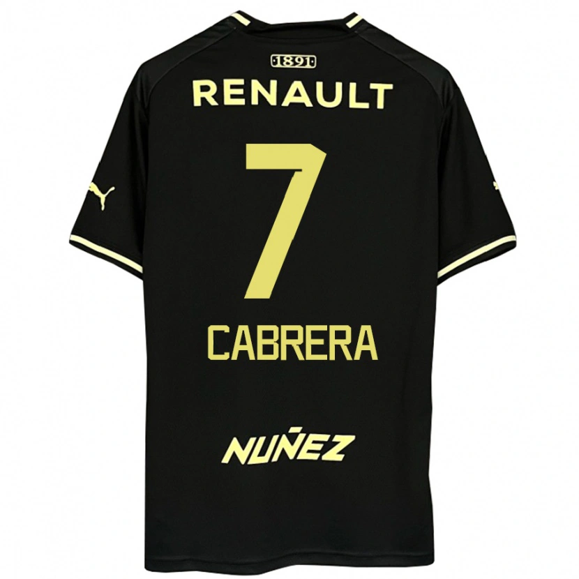 Danxen Men Javier Cabrera #7 Black Yellow Away Jersey 2025/26 T-Shirt