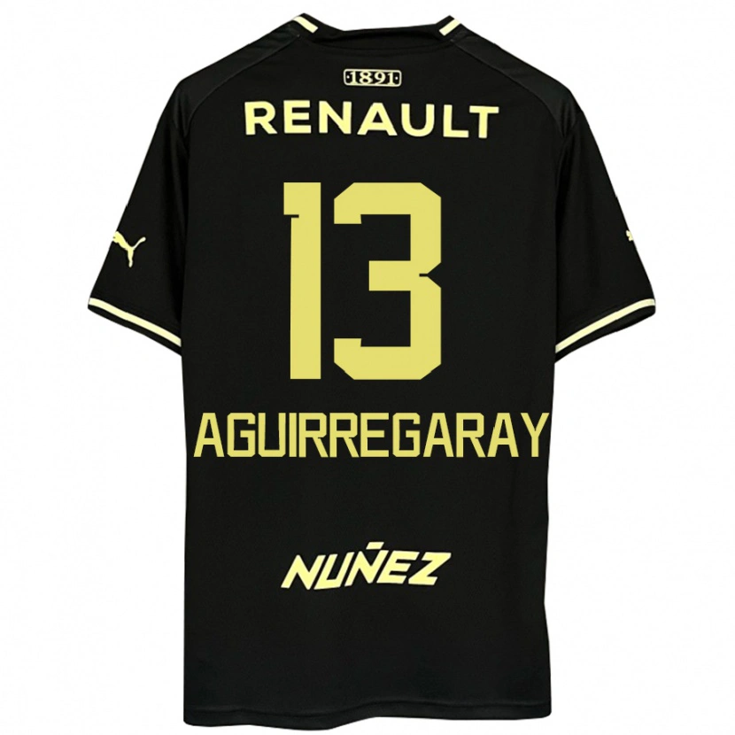 Danxen Men Matías Aguirregaray #13 Black Yellow Away Jersey 2025/26 T-Shirt