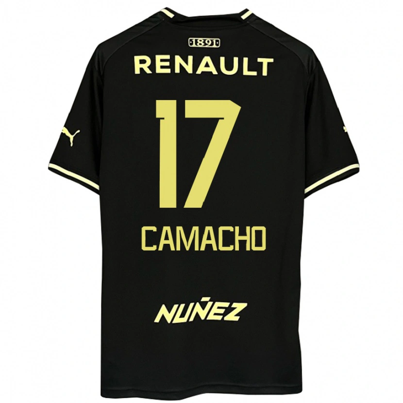 Danxen Men Sebastián Camacho #17 Black Yellow Away Jersey 2025/26 T-Shirt