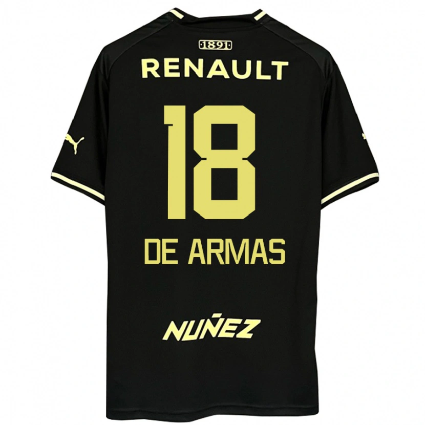 Danxen Men Nahuel De Armas #18 Black Yellow Away Jersey 2025/26 T-Shirt