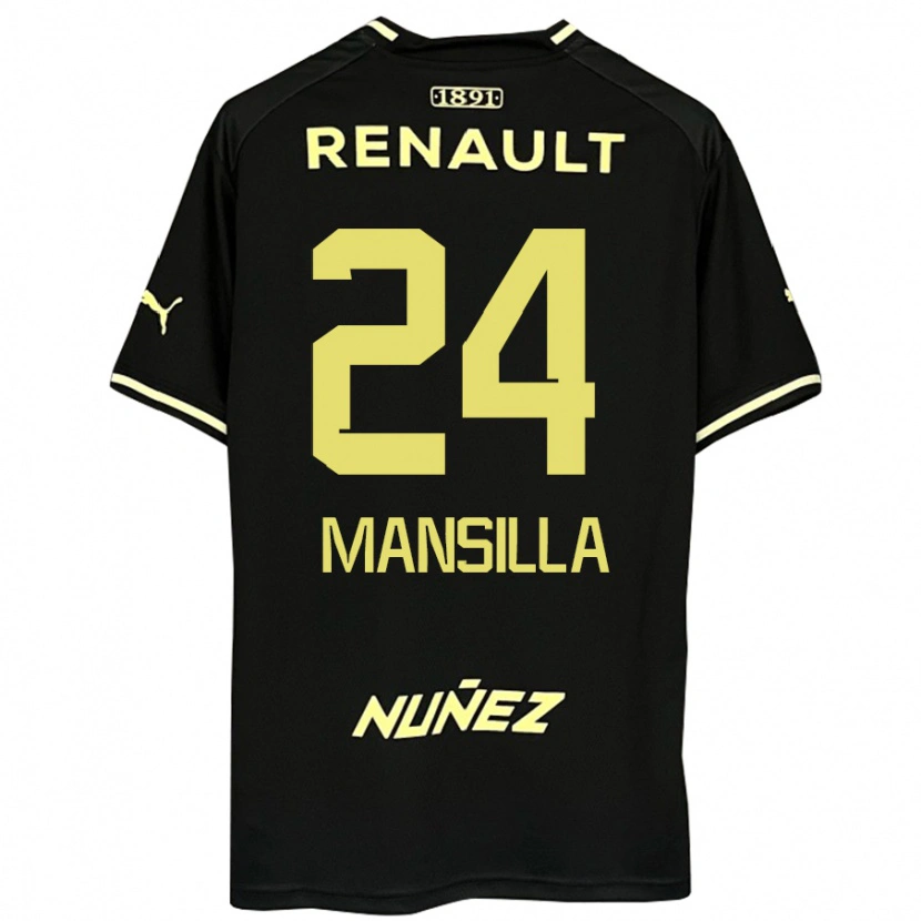Danxen Men Brian Mansilla #24 Black Yellow Away Jersey 2025/26 T-Shirt