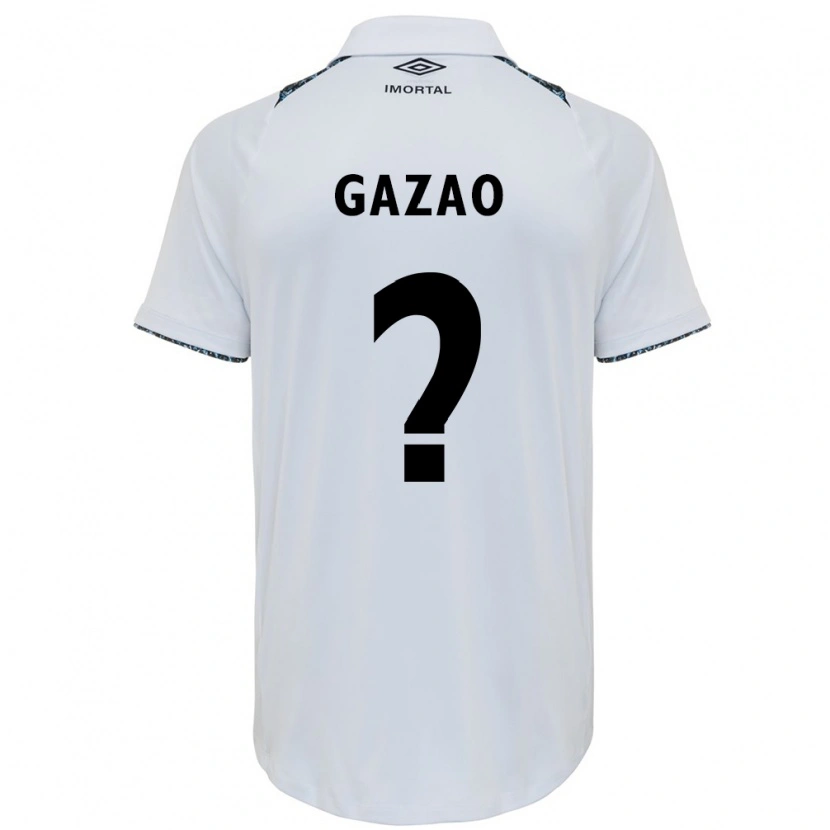 Danxen Men Gazão #0 White Blue Away Jersey 2025/26 T-Shirt