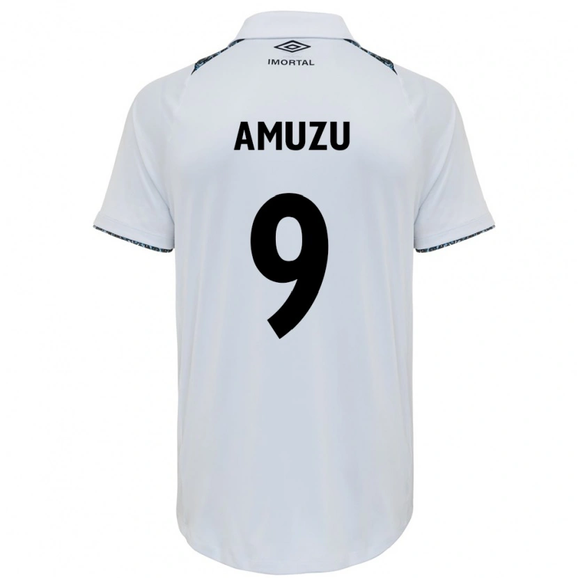 Danxen Men Francis Amuzu #9 White Blue Away Jersey 2025/26 T-Shirt