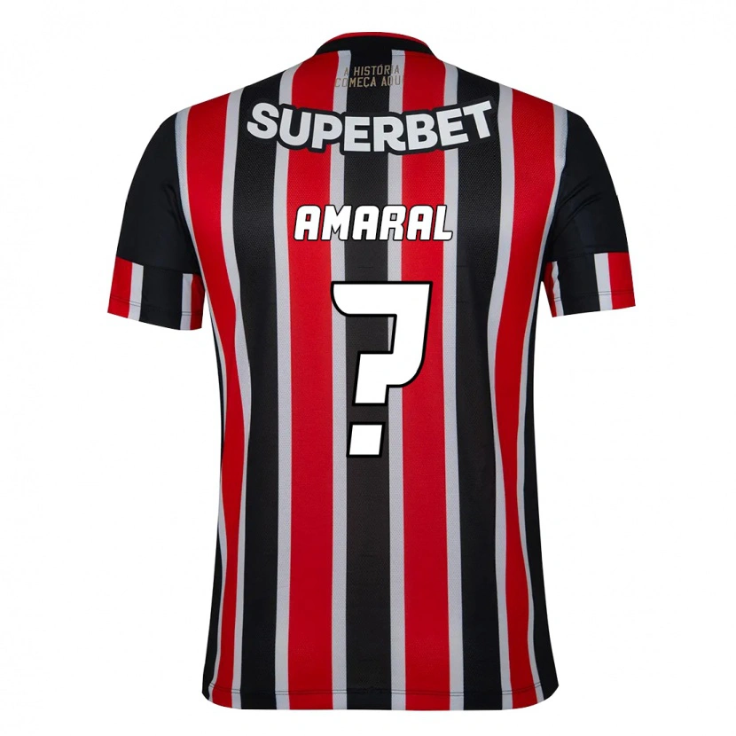 Danxen Men Mateus Amaral #0 Black Red Away Jersey 2025/26 T-Shirt