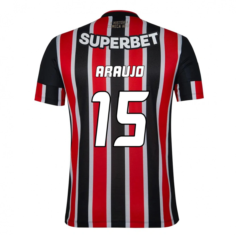 Danxen Men Michel Araújo #15 Black Red Away Jersey 2025/26 T-Shirt