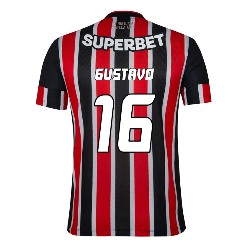 Danxen Men Luiz Gustavo #16 Black Red Away Jersey 2025/26 T-Shirt