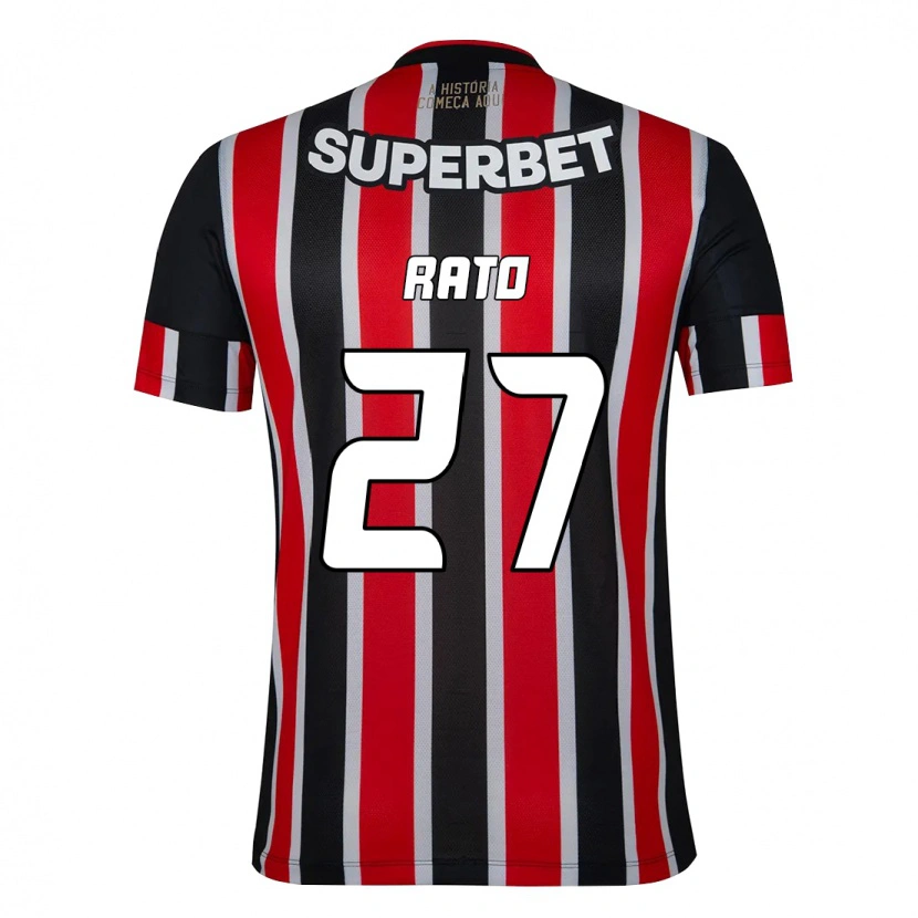 Danxen Men Wellington Rato #27 Black Red Away Jersey 2025/26 T-Shirt