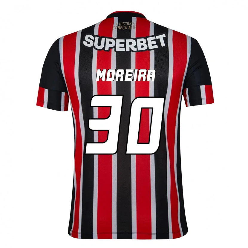 Danxen Men João Moreira #30 Black Red Away Jersey 2025/26 T-Shirt