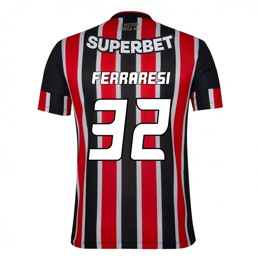 Danxen Men Nahuel Ferraresi #32 Black Red Away Jersey 2025/26 T-Shirt
