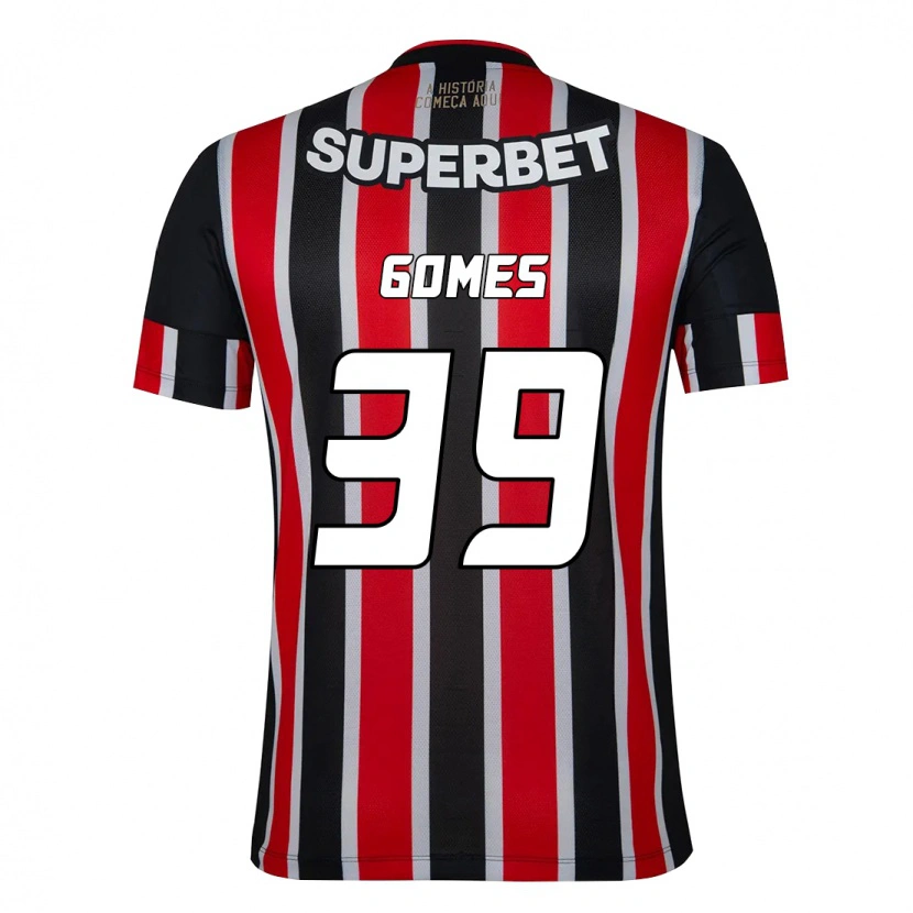 Danxen Men William Gomes #39 Black Red Away Jersey 2025/26 T-Shirt