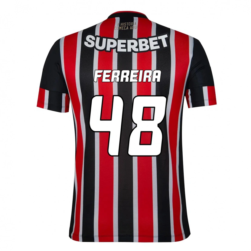 Danxen Men Lucas Ferreira #48 Black Red Away Jersey 2025/26 T-Shirt