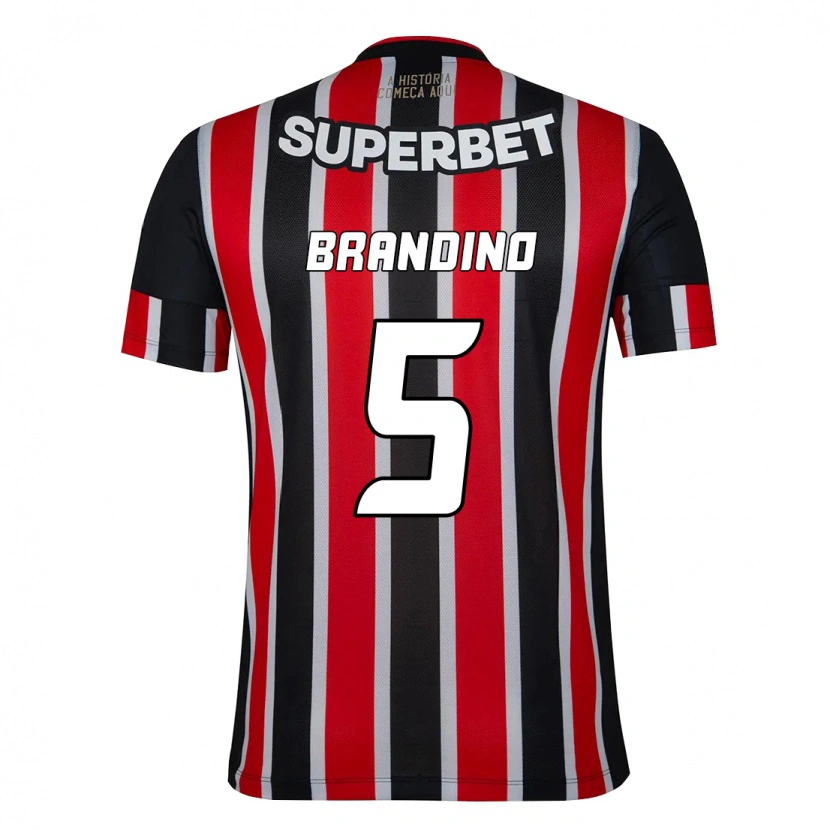 Danxen Men Kika Brandino #5 Black Red Away Jersey 2025/26 T-Shirt