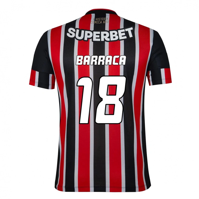 Danxen Men Barraca #18 Black Red Away Jersey 2025/26 T-Shirt