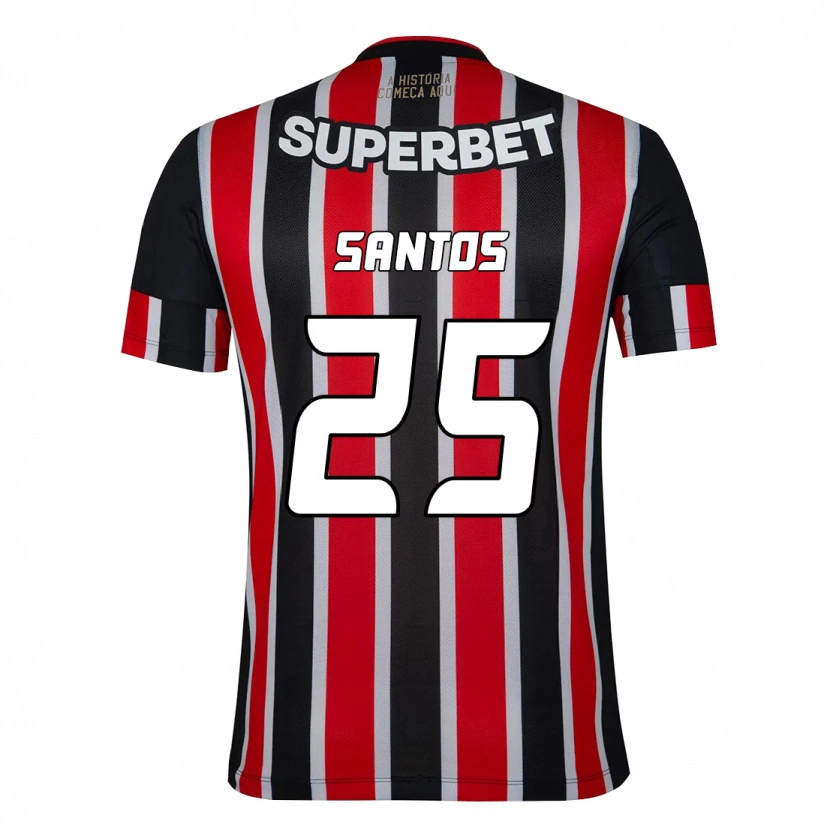 Danxen Men Mariana Santos #25 Black Red Away Jersey 2025/26 T-Shirt