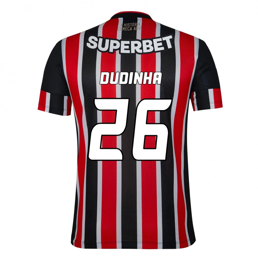 Danxen Men Dudinha #26 Black Red Away Jersey 2025/26 T-Shirt