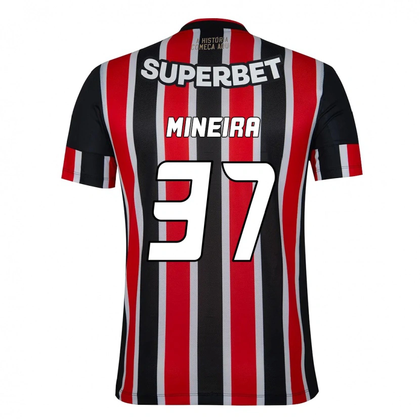 Danxen Men Rafa Mineira #37 Black Red Away Jersey 2025/26 T-Shirt