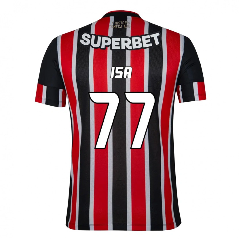 Danxen Men Isa #77 Black Red Away Jersey 2025/26 T-Shirt